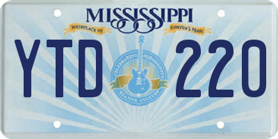 MS license plate YTD220