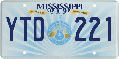 MS license plate YTD221