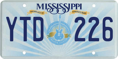 MS license plate YTD226