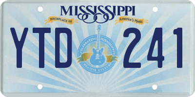 MS license plate YTD241