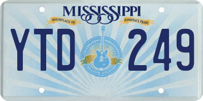 MS license plate YTD249