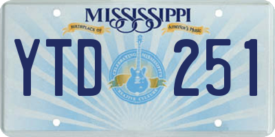 MS license plate YTD251