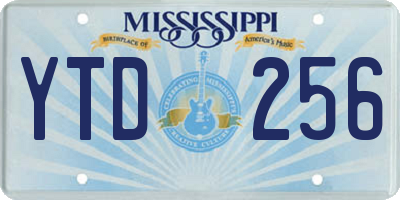 MS license plate YTD256