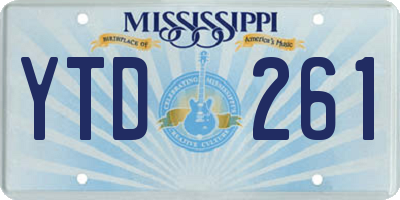 MS license plate YTD261