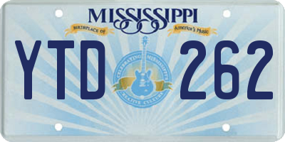 MS license plate YTD262
