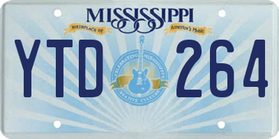MS license plate YTD264