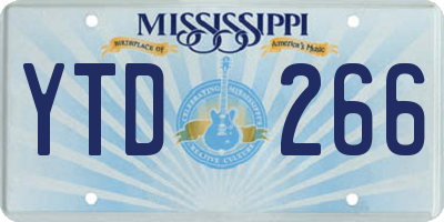 MS license plate YTD266