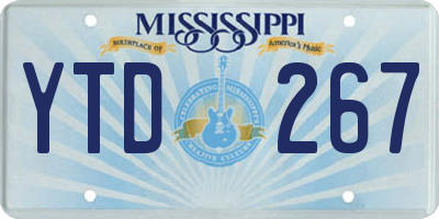 MS license plate YTD267