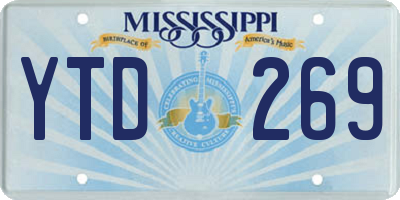 MS license plate YTD269