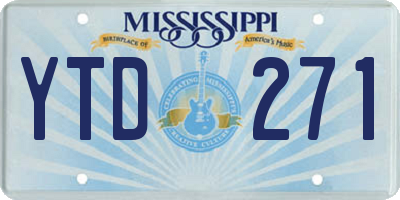 MS license plate YTD271