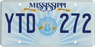 MS license plate YTD272