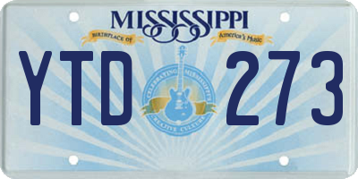 MS license plate YTD273