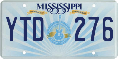 MS license plate YTD276