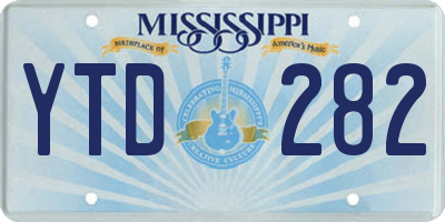 MS license plate YTD282