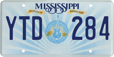 MS license plate YTD284