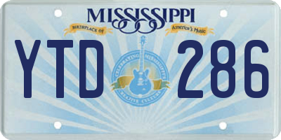 MS license plate YTD286
