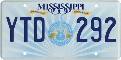 MS license plate YTD292