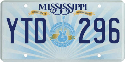 MS license plate YTD296