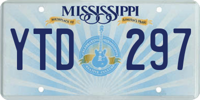 MS license plate YTD297