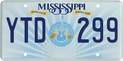 MS license plate YTD299