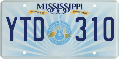 MS license plate YTD310