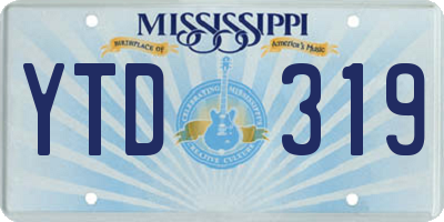 MS license plate YTD319