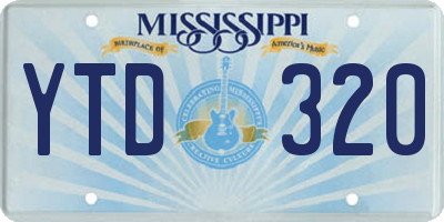 MS license plate YTD320