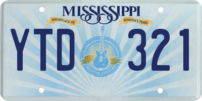 MS license plate YTD321