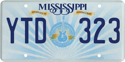MS license plate YTD323