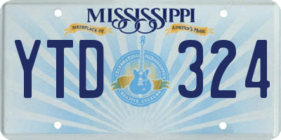 MS license plate YTD324