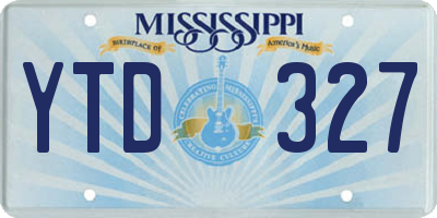 MS license plate YTD327