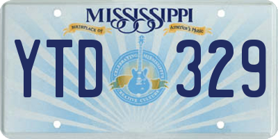 MS license plate YTD329