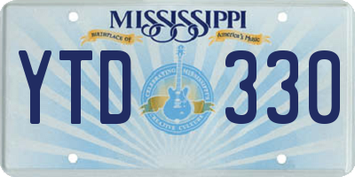 MS license plate YTD330