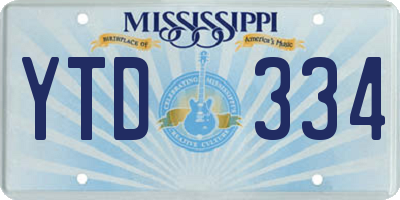 MS license plate YTD334