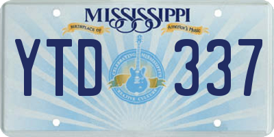 MS license plate YTD337