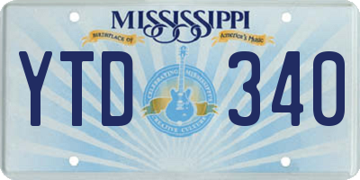 MS license plate YTD340