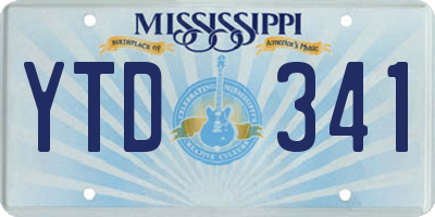 MS license plate YTD341
