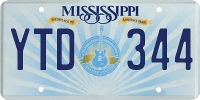MS license plate YTD344
