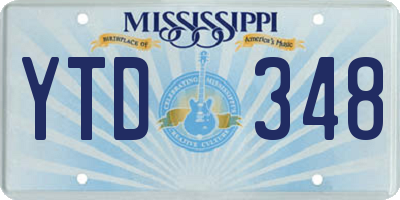 MS license plate YTD348