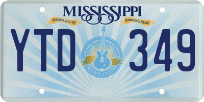 MS license plate YTD349