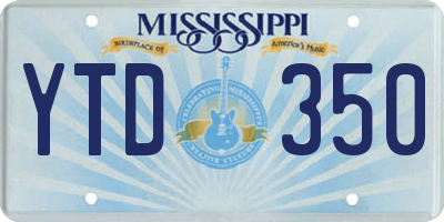 MS license plate YTD350