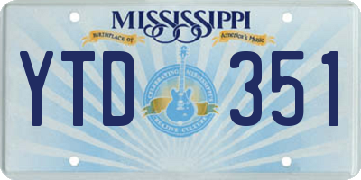 MS license plate YTD351
