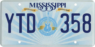 MS license plate YTD358
