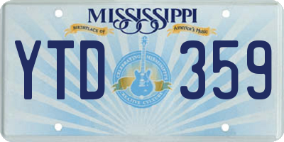 MS license plate YTD359