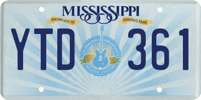 MS license plate YTD361