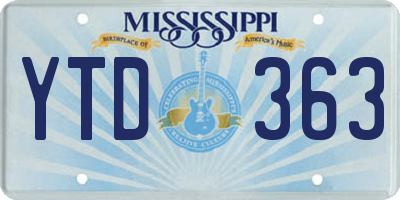 MS license plate YTD363