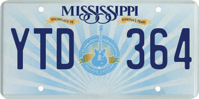 MS license plate YTD364