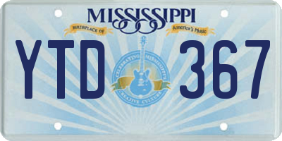 MS license plate YTD367