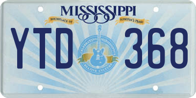 MS license plate YTD368