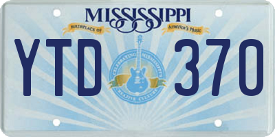 MS license plate YTD370